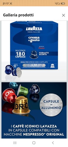 Caffe lavazza nespresso 180